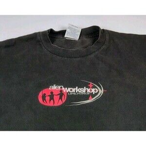ALIEN WORKSHOP Black TShirt Lifeforce Blood  Skateboard L USA Vintage 90s
